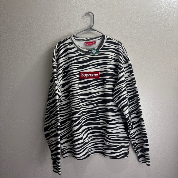 Supreme Other - Supreme Box Logo Crewneck (FW22) Zebra Size XL